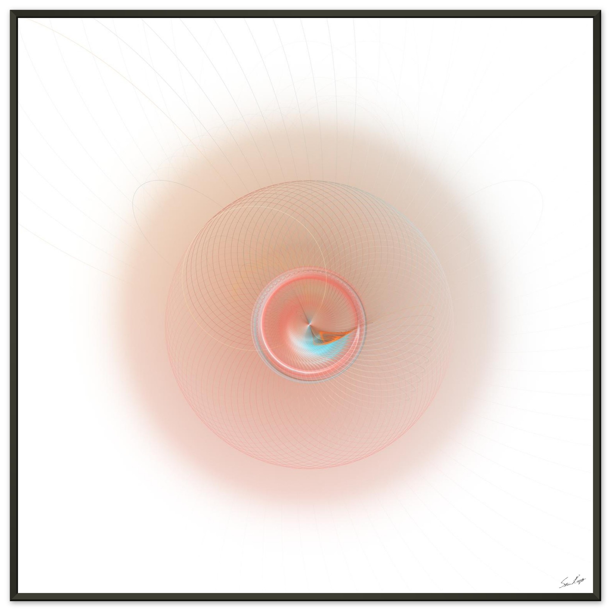 Threads in Motion 28" x 28" Fractal Art by Stan Ragets